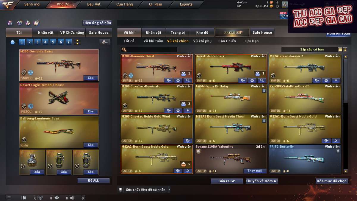 shop acc cf uy tin gia re